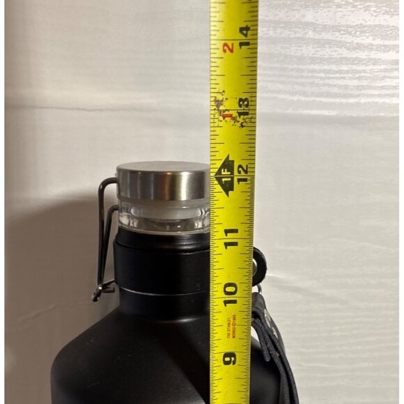 64 oz Growler Stainless Steel W/ 4 Barrell Mugs Black Exterior Insulated Debco - Picture 13 of 16